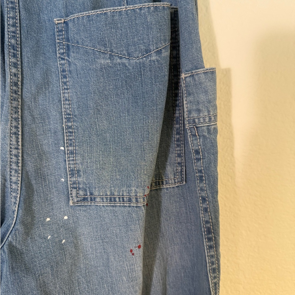 Free People High Rise 80s retro paint splatter Petaluma Denim Jeans. - Picture 11 of 12